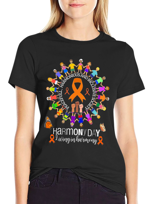 Harmony Day T-Shirt: Peaceful Inclusive Society Tee