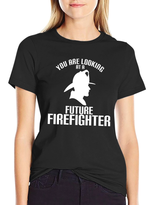 Future Firefighter T-Shirt - Black Cotton Tee