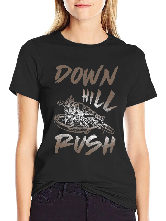 Downhill Rush Graphic T-Shirt - Black Cotton Tee
