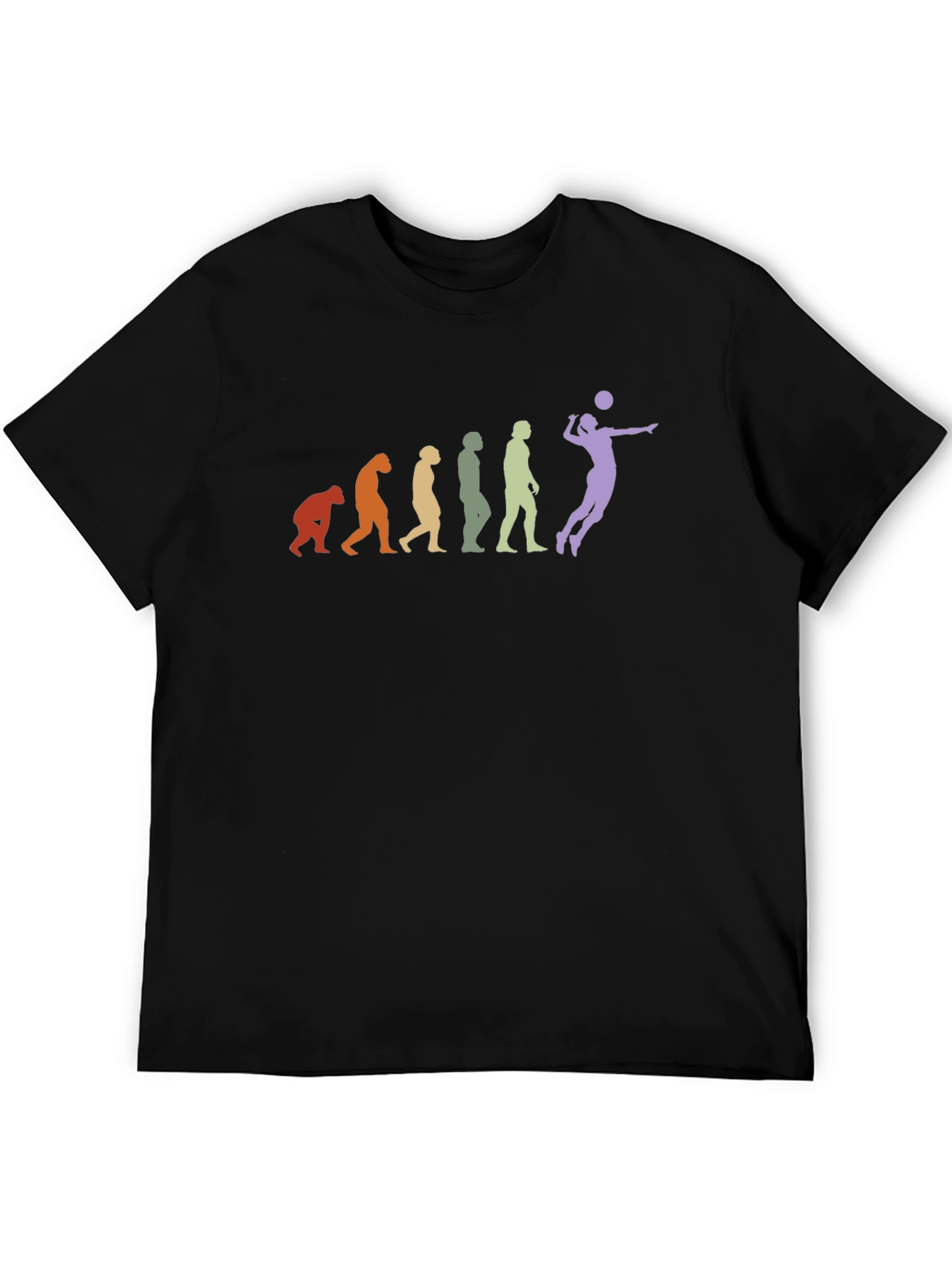 Volleyball Evolution Black T-Shirt