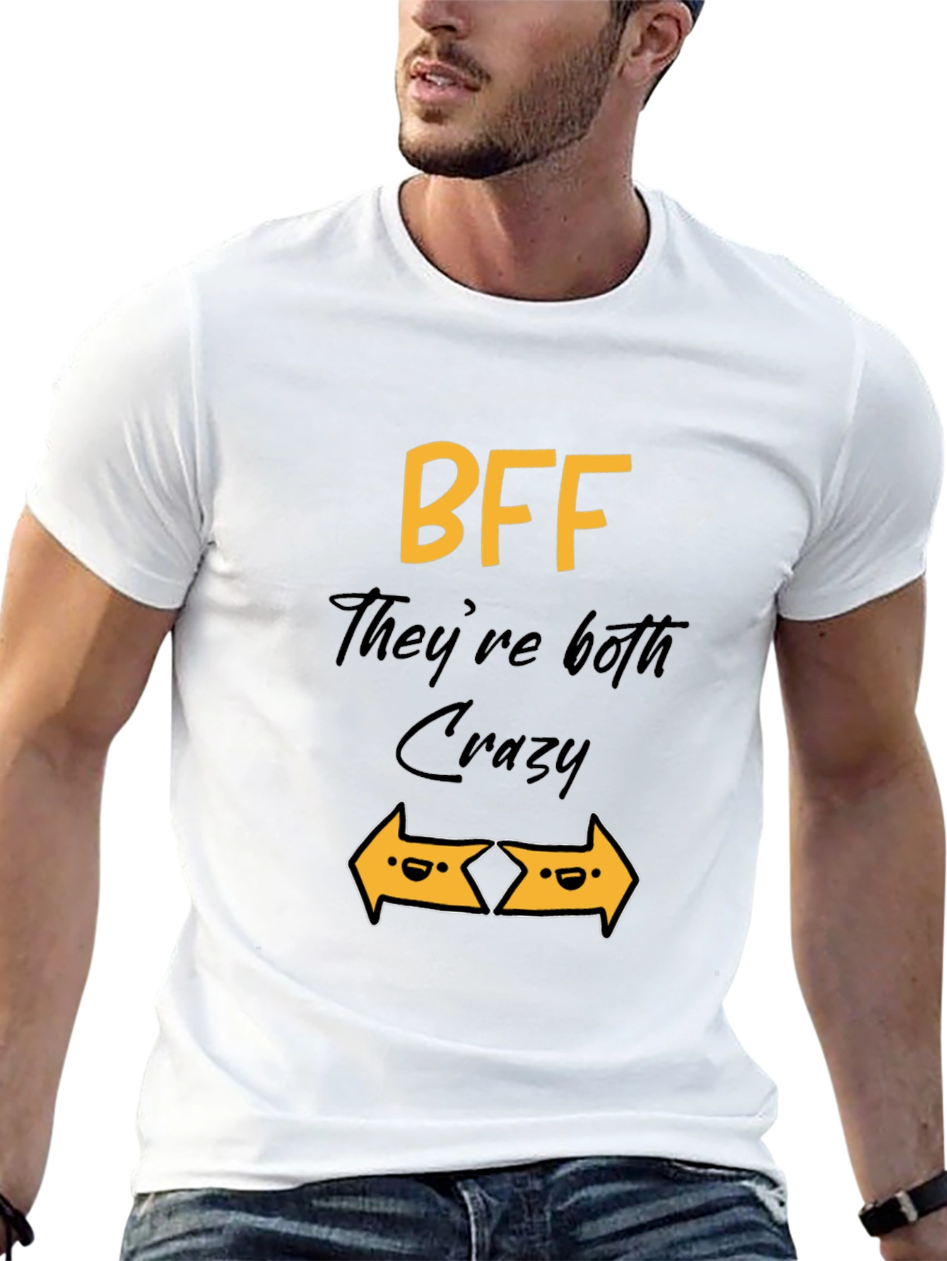BFF Crazy Arrows Graphic T-Shirt - Black