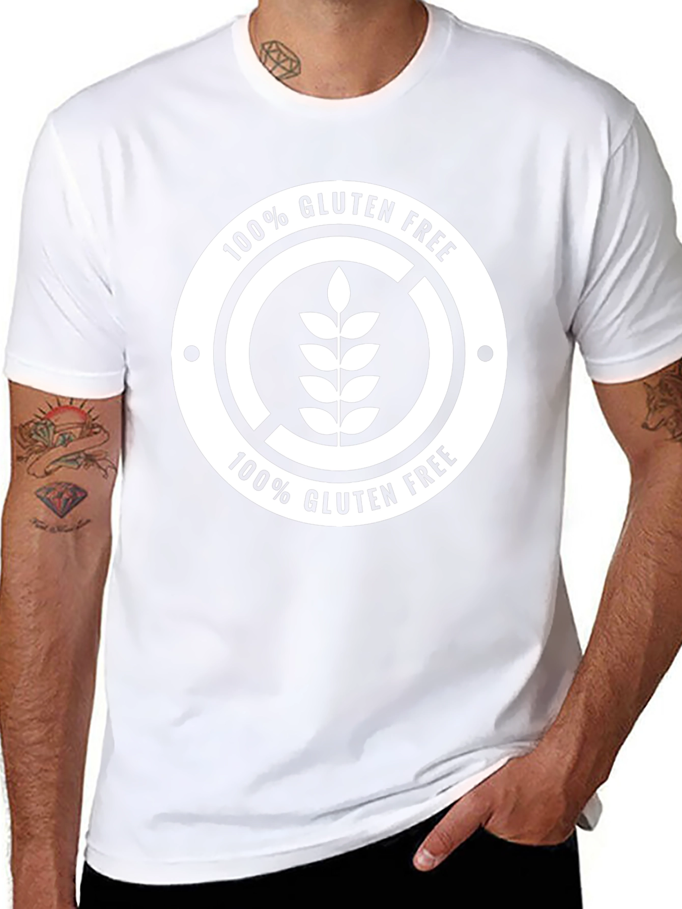 Gluten Free 100% Black T-Shirt