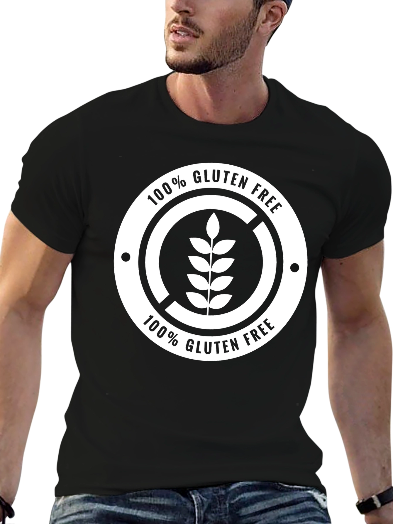 Gluten Free 100% Black T-Shirt