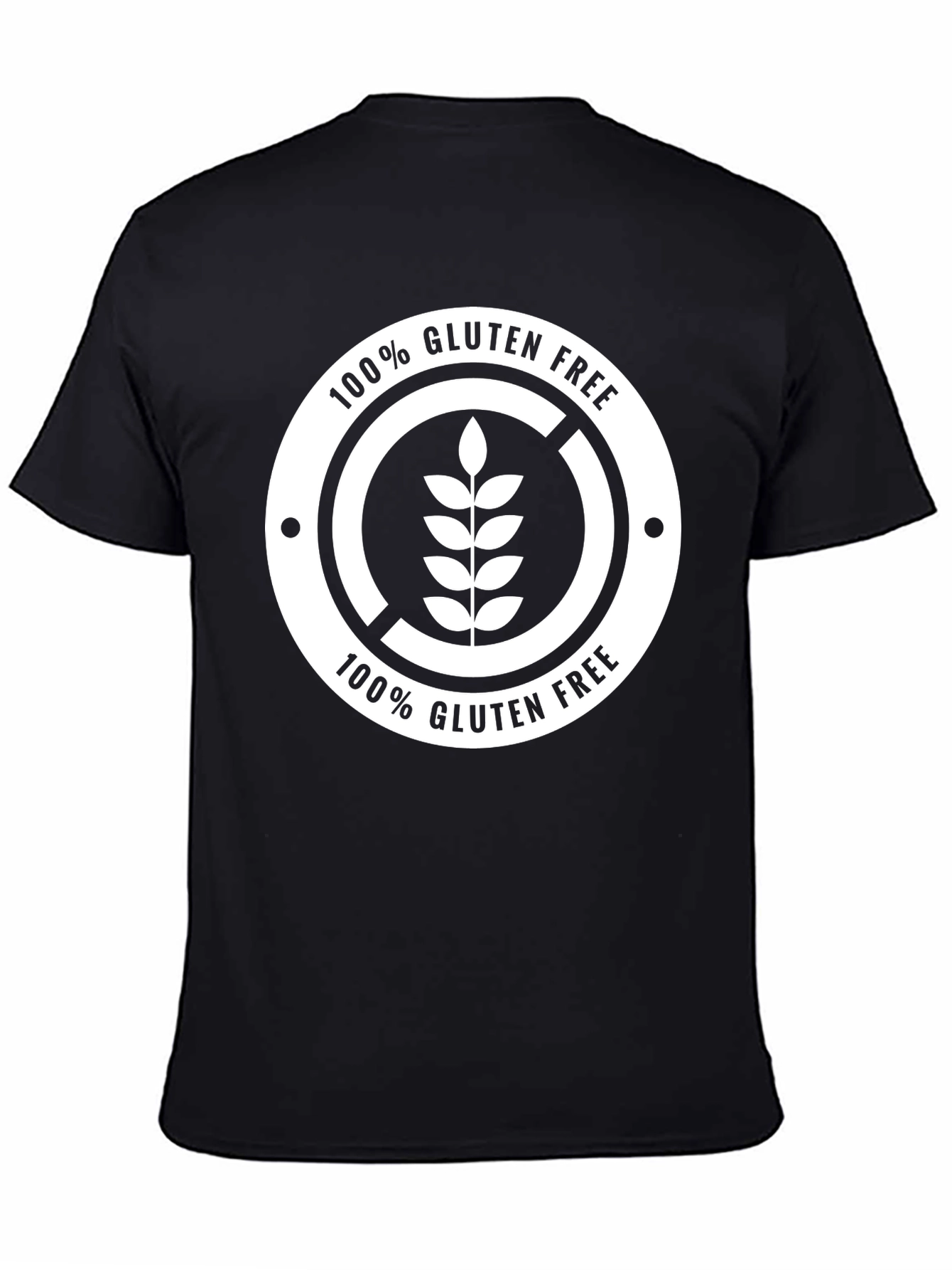 Gluten Free 100% Black T-Shirt