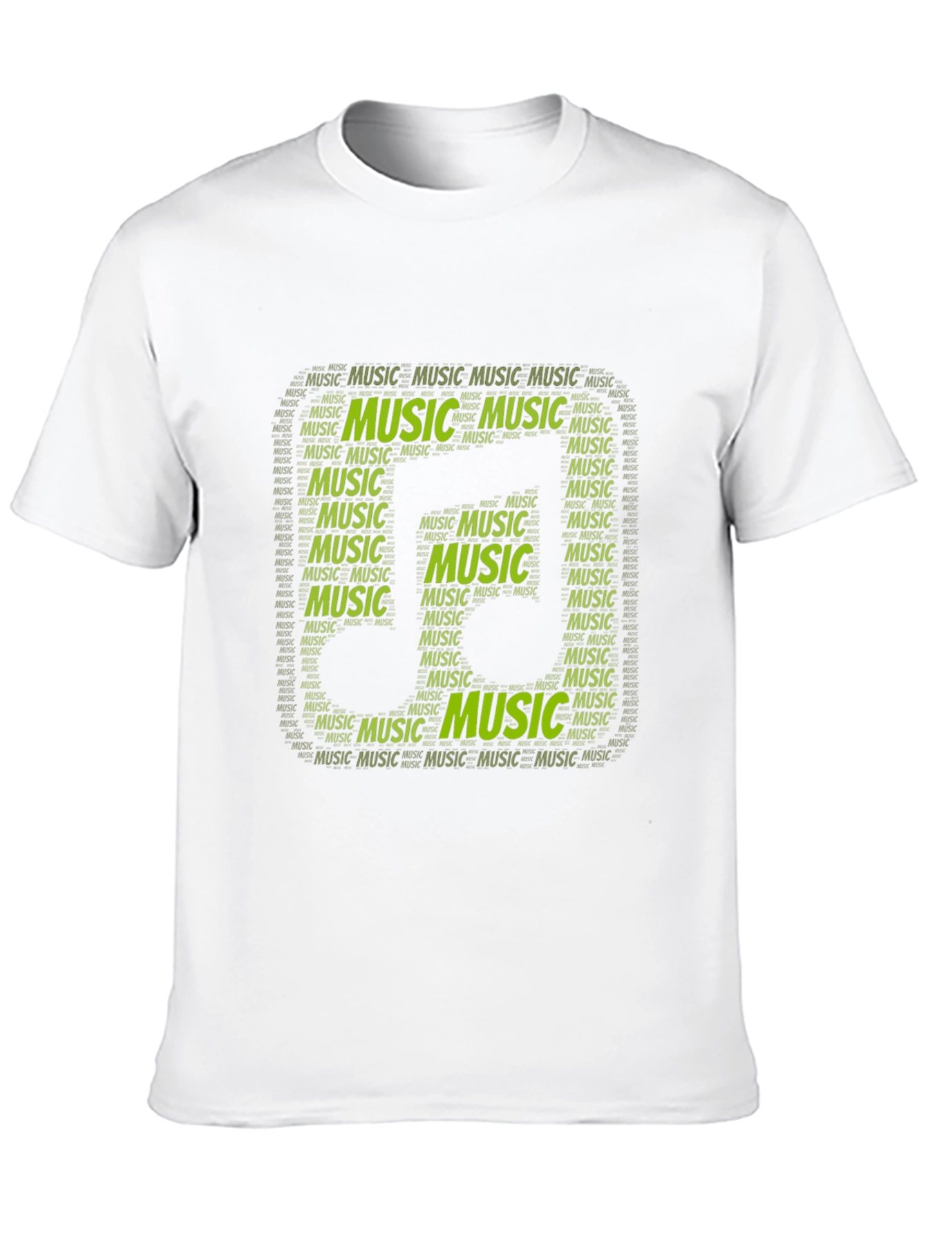 Music Word Art Graphic Tee - Black