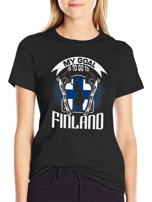 Finland Goal T-Shirt - Axe & Flag Design