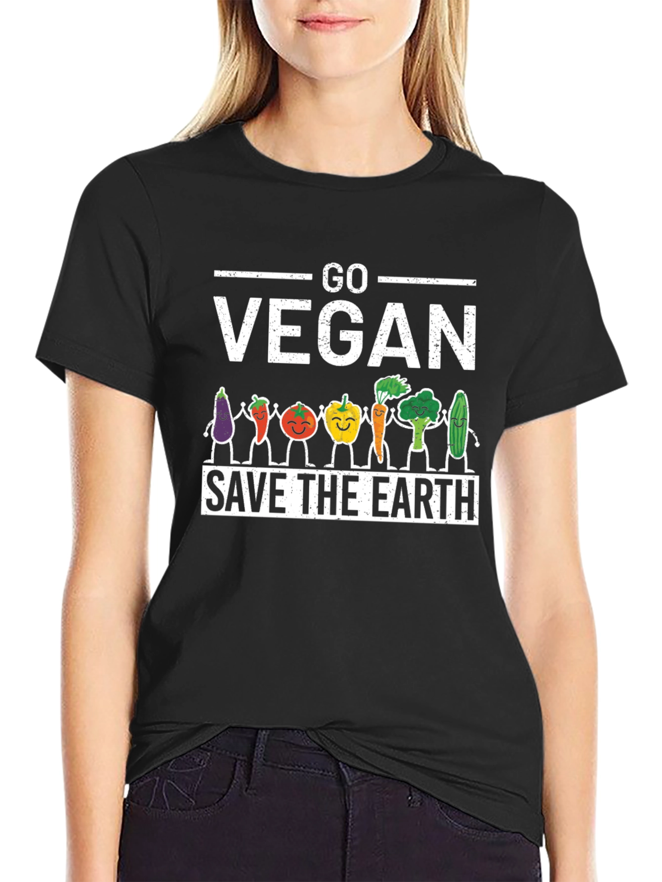 Go Vegan Save The Earth T-Shirt