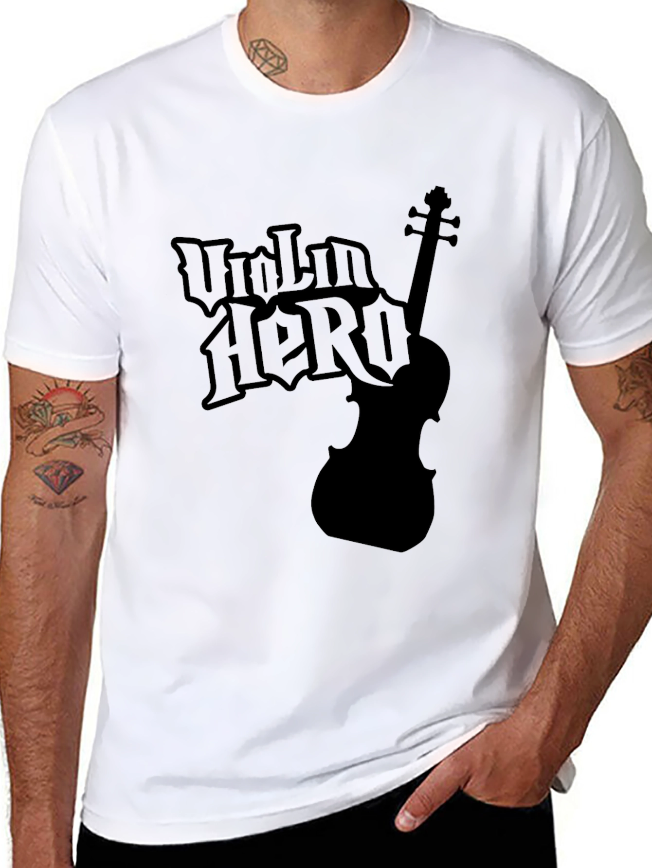 Violin Hero Graphic T-Shirt - Musicians Tee