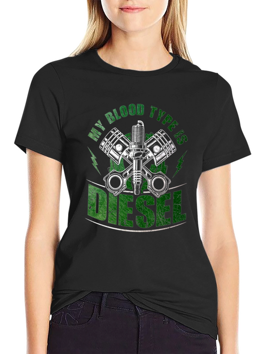 Diesel Blood Type T-Shirt - Mechanic Gift