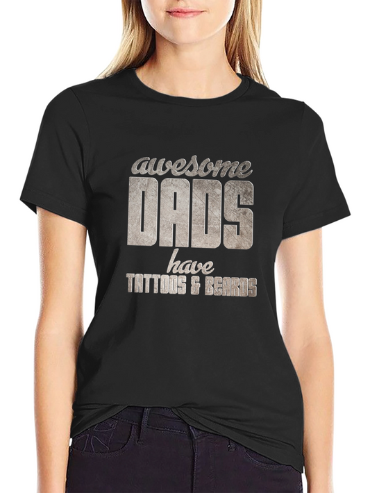 Awesome Dads Tattoo & Beard T-Shirt