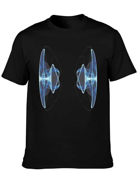 Abstract Light Design Black T-Shirt