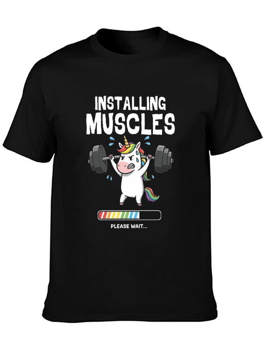 Installing Muscles Unicorn Graphic Tee