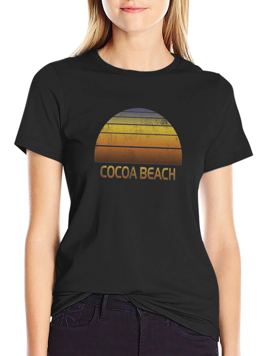Cocoa Beach Retro Sunset Graphic Tee