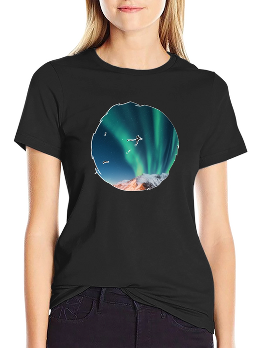 Aurora Skydiver Graphic Tee - Black