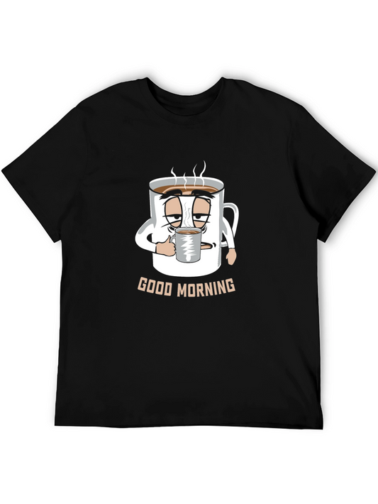 Funny Good Morning Coffee Mug Cartoon T-Shirt