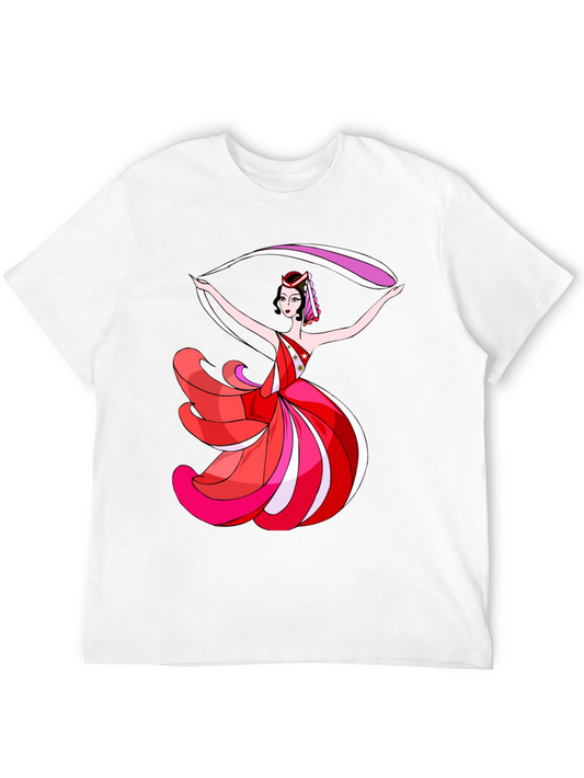 Dancing Lady Graphic T-Shirt - Black