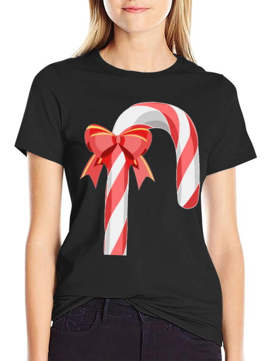 Festive Candy Cane Bow T-Shirt
