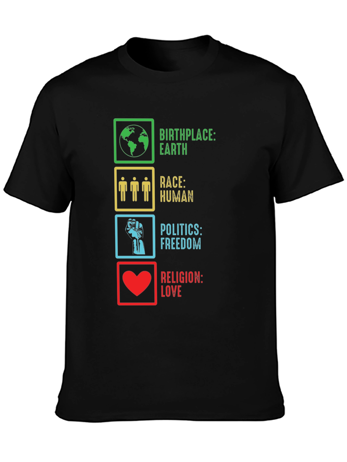 Birthplace Earth Race Human T-Shirt
