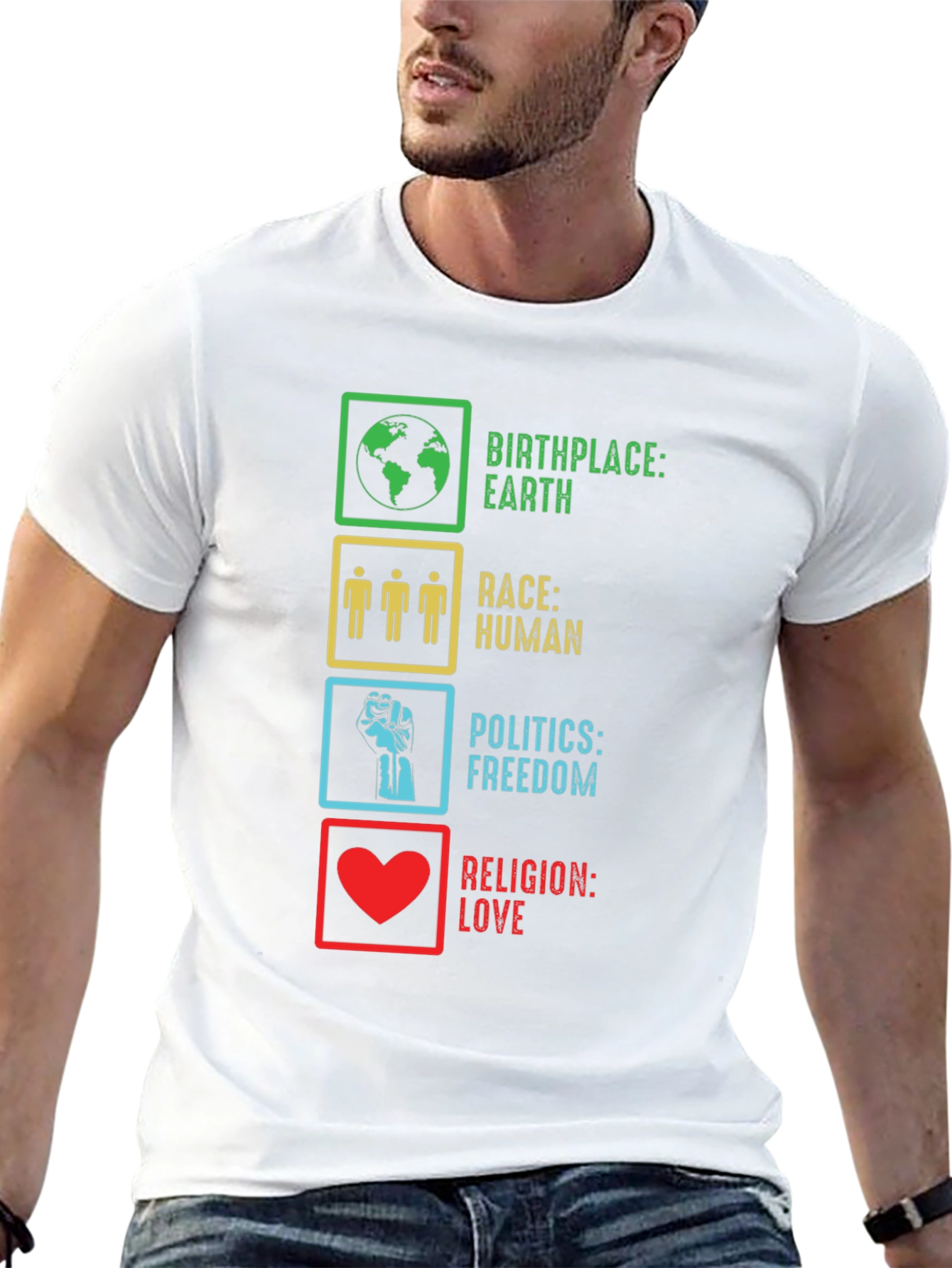 Birthplace Earth Race Human T-Shirt