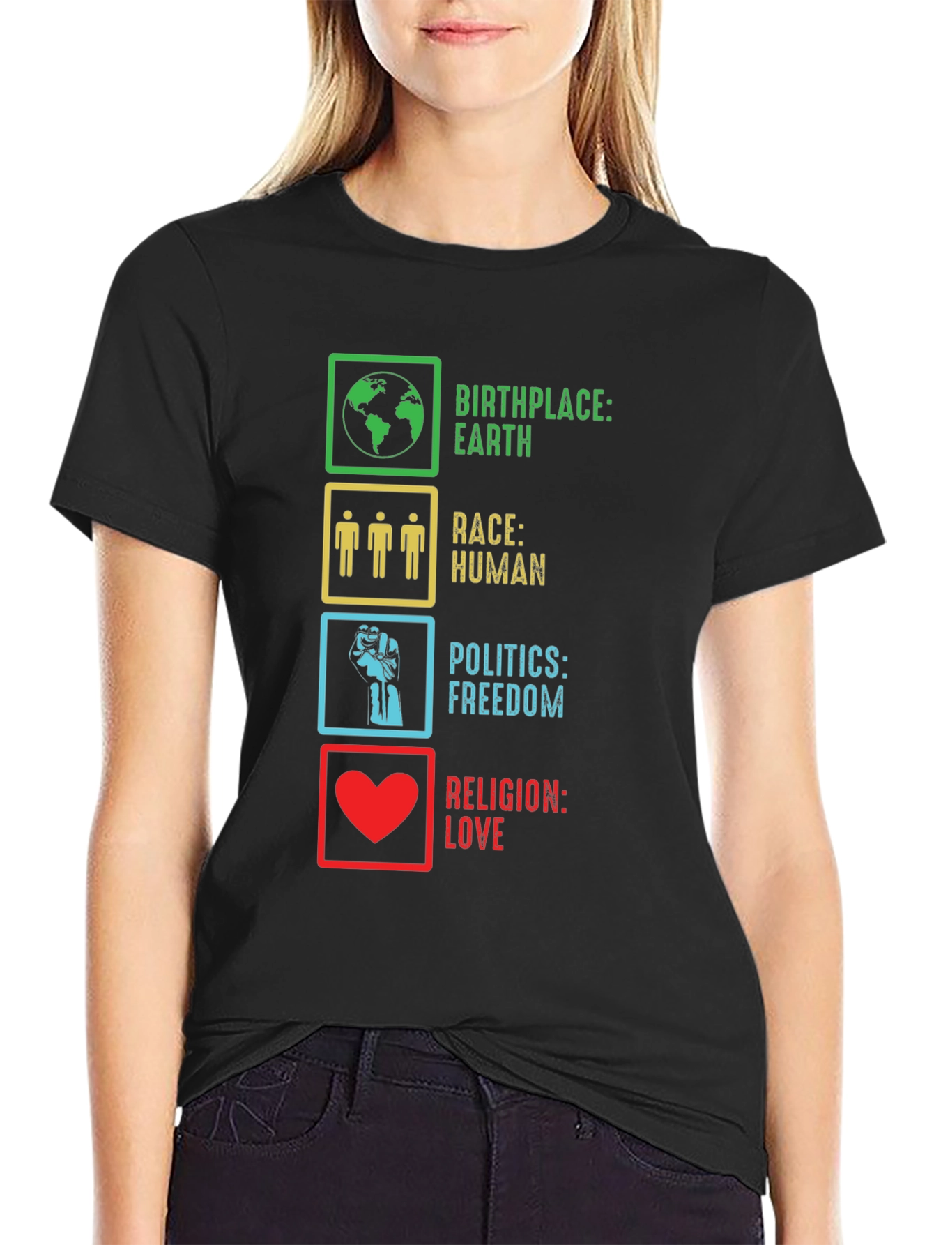 Birthplace Earth Race Human T-Shirt
