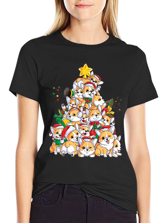 Corgi Christmas Tree T-Shirt