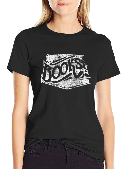 Books Distressed Graphic T-Shirt