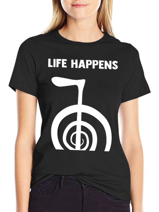 Life Happens Reiki Symbol Black T-Shirt