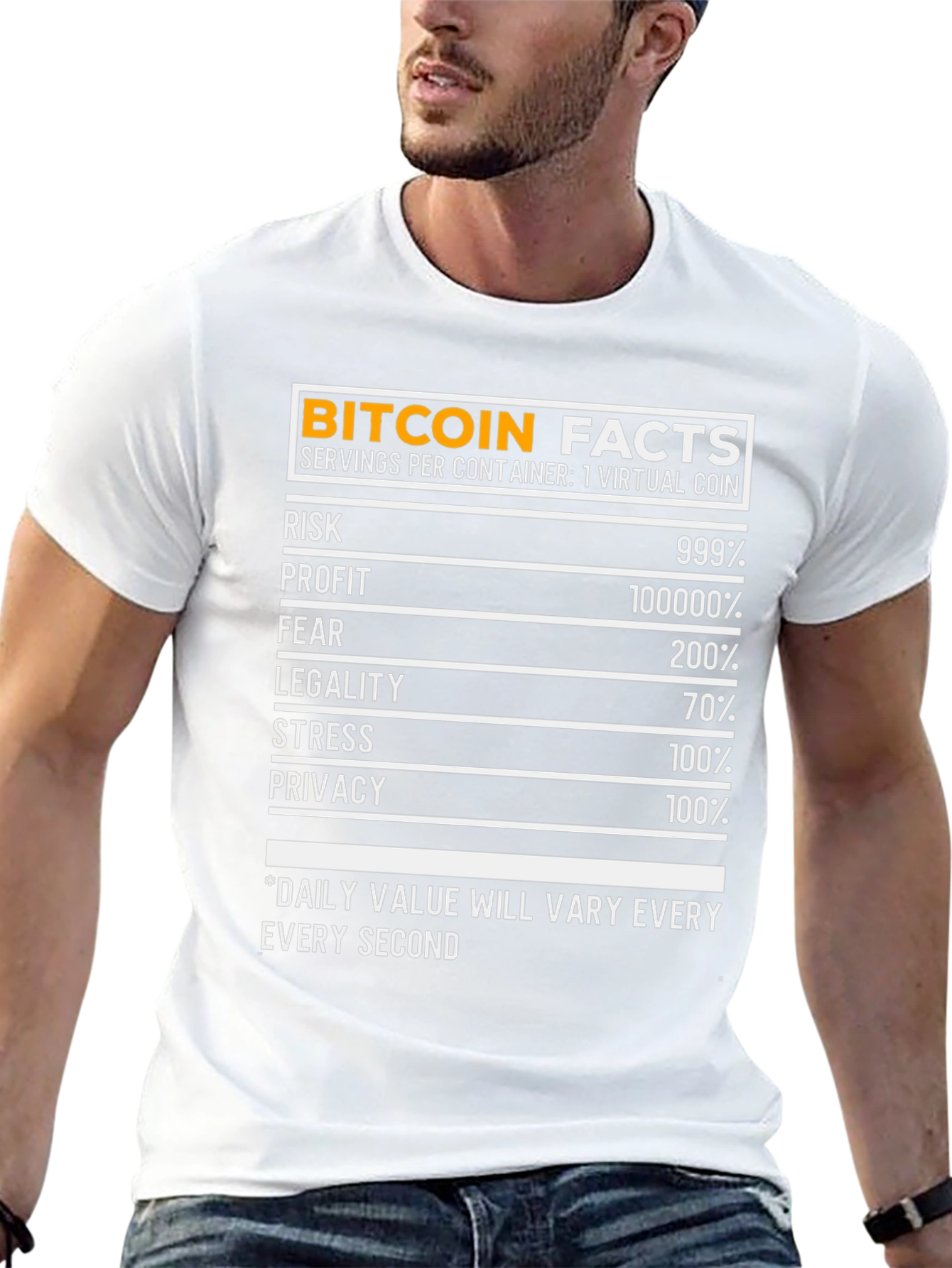 Bitcoin Facts Funny Black T-Shirt