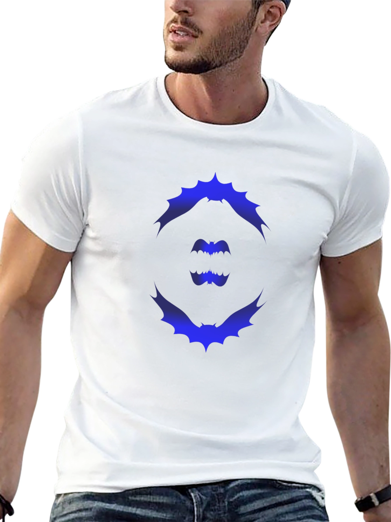 Cool Bat Graphic T-Shirt - Black