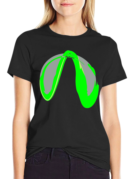 Abstract Graphic Print Black Casual T-Shirt