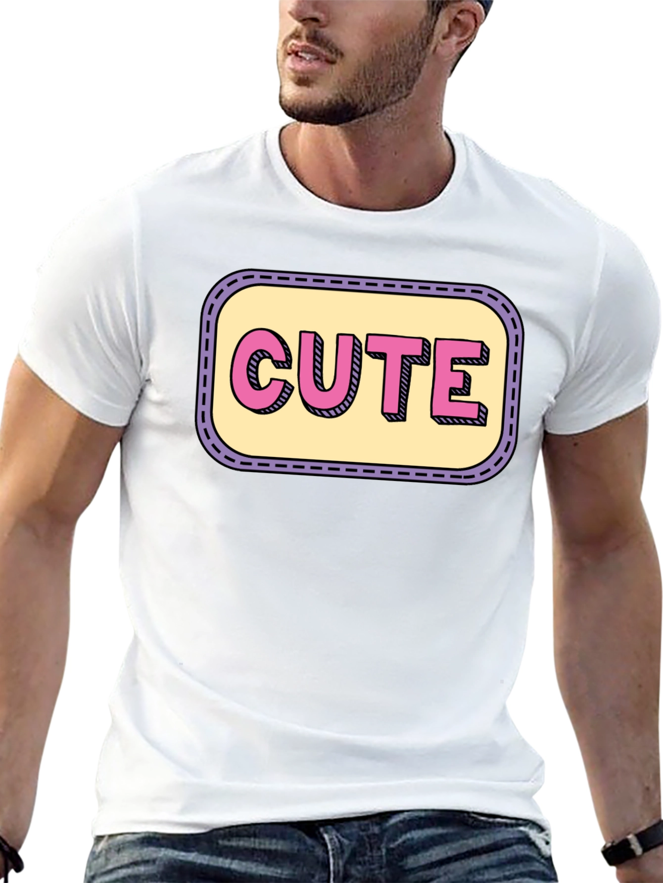 Cute Graphic Print Crew Neck T-Shirt