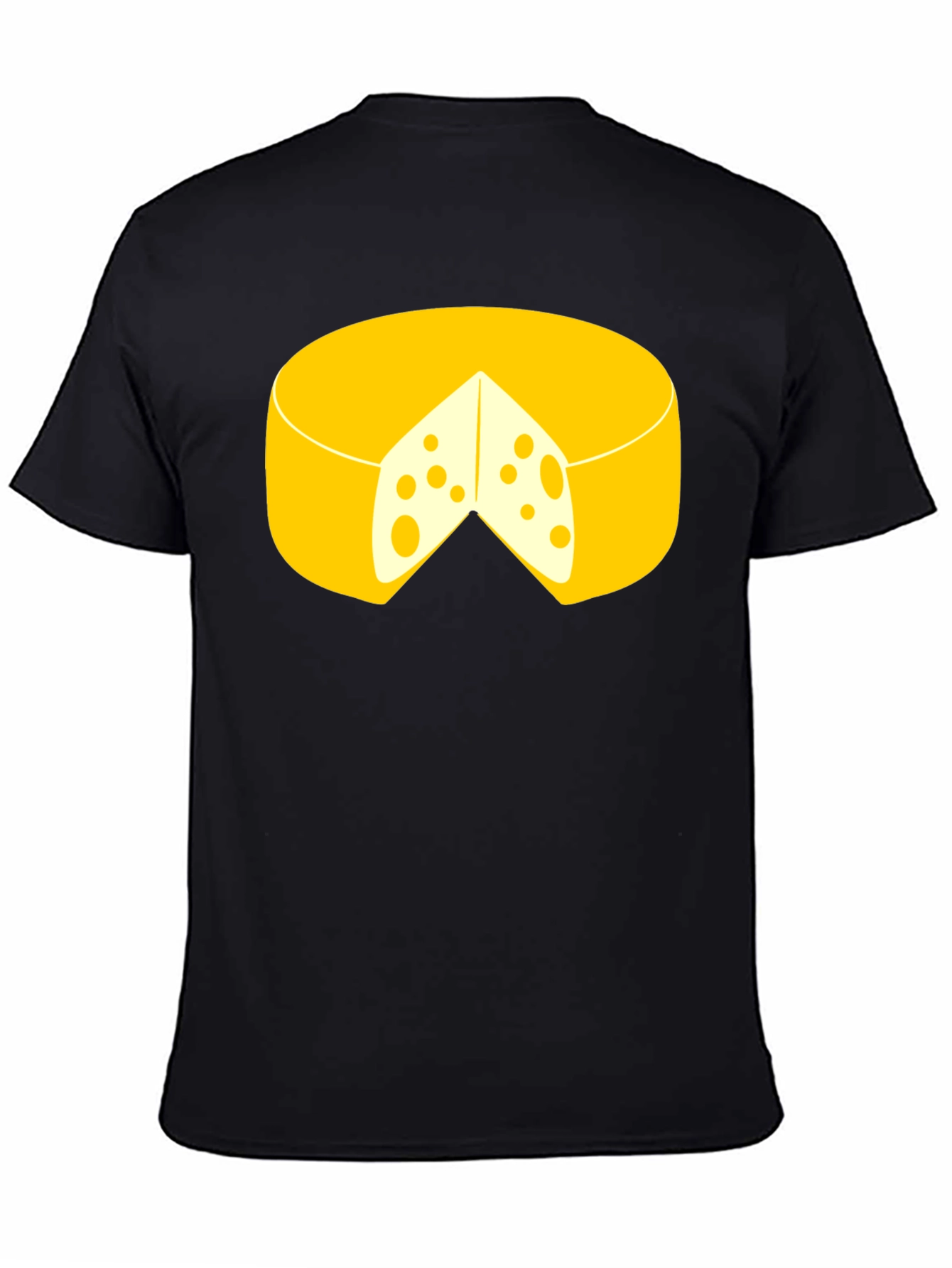 Funny Cheese Graphic Black T-Shirt