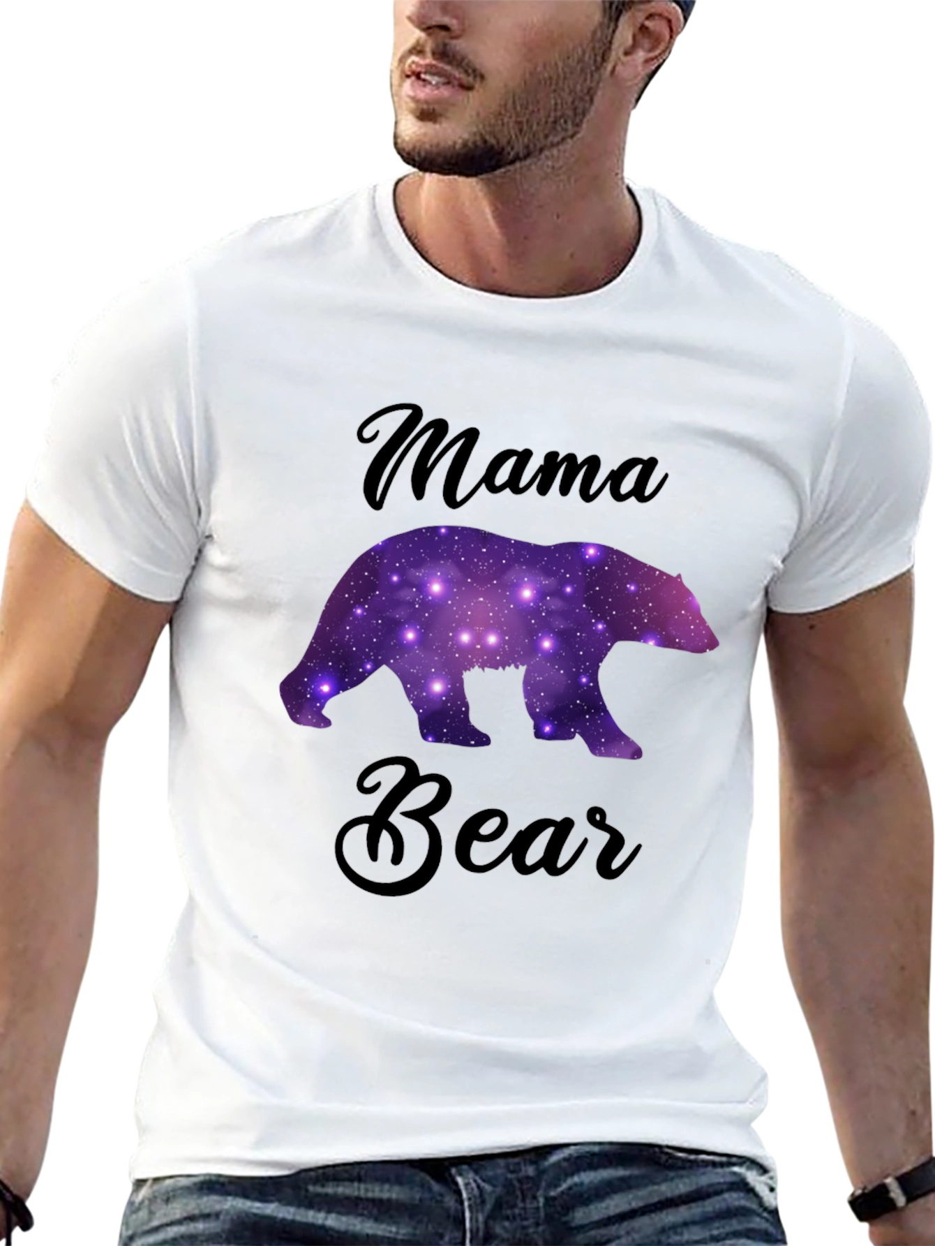 Mama Bear Galaxy Graphic T-Shirt