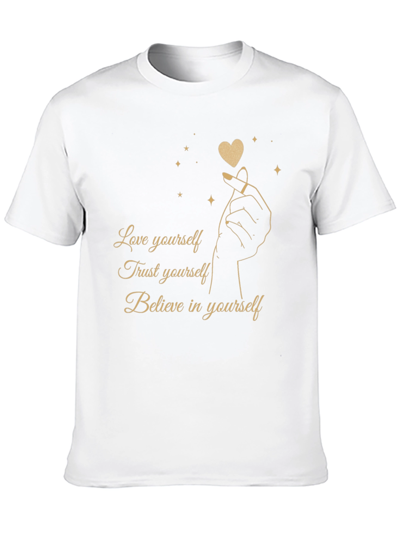 Love Yourself Graphic Tee - Black Cotton Blend Shirt