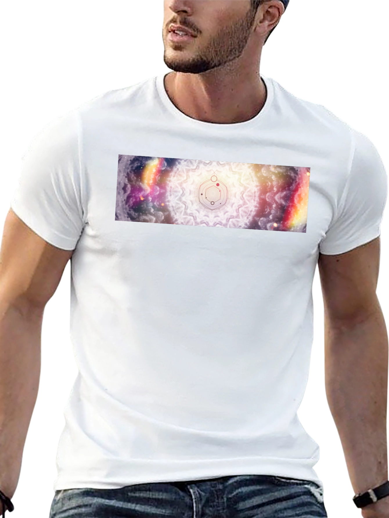 Celestial Mandala Graphic Black T-Shirt