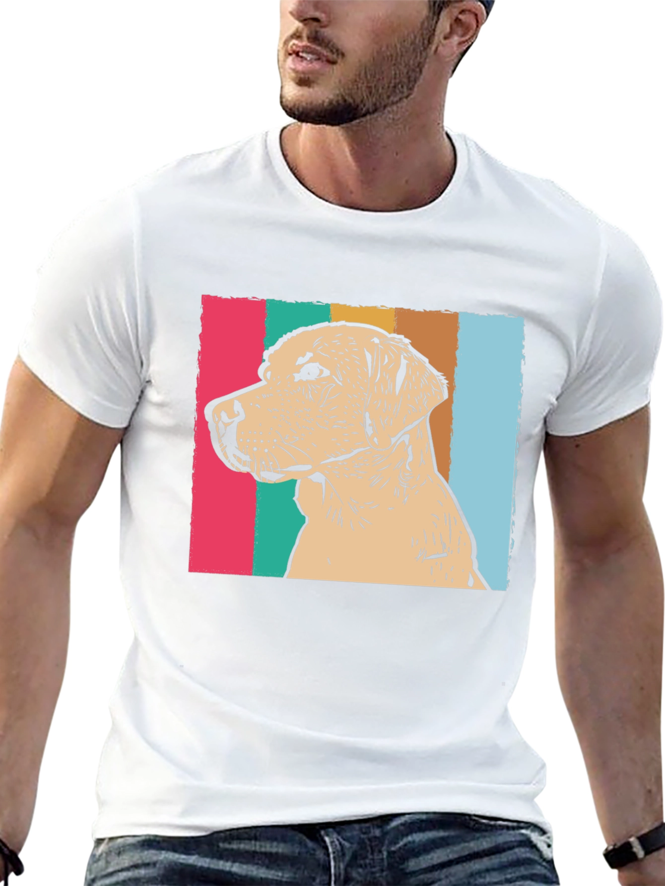 Retro Dog Graphic T-Shirt - Unisex Black Tee