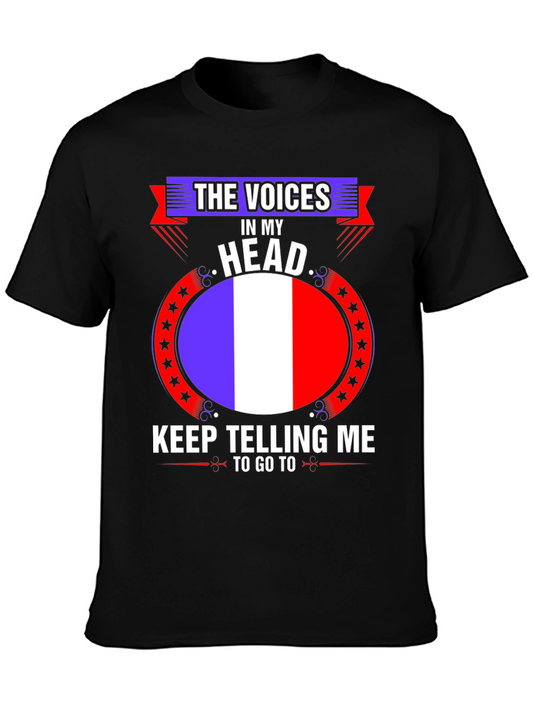 France Flag Voices in My Head T-Shirt