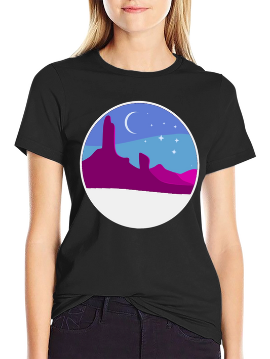 Desert Night T-Shirt - Artistic Graphic Tee