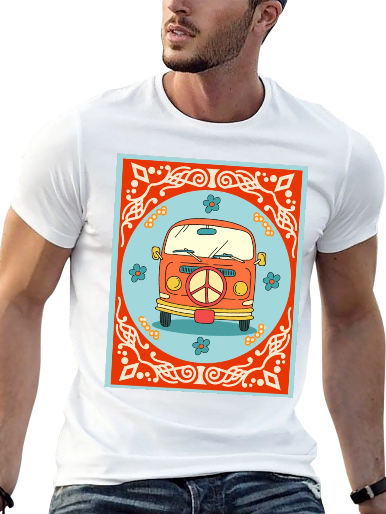 Retro Hippie Van Graphic T-Shirt