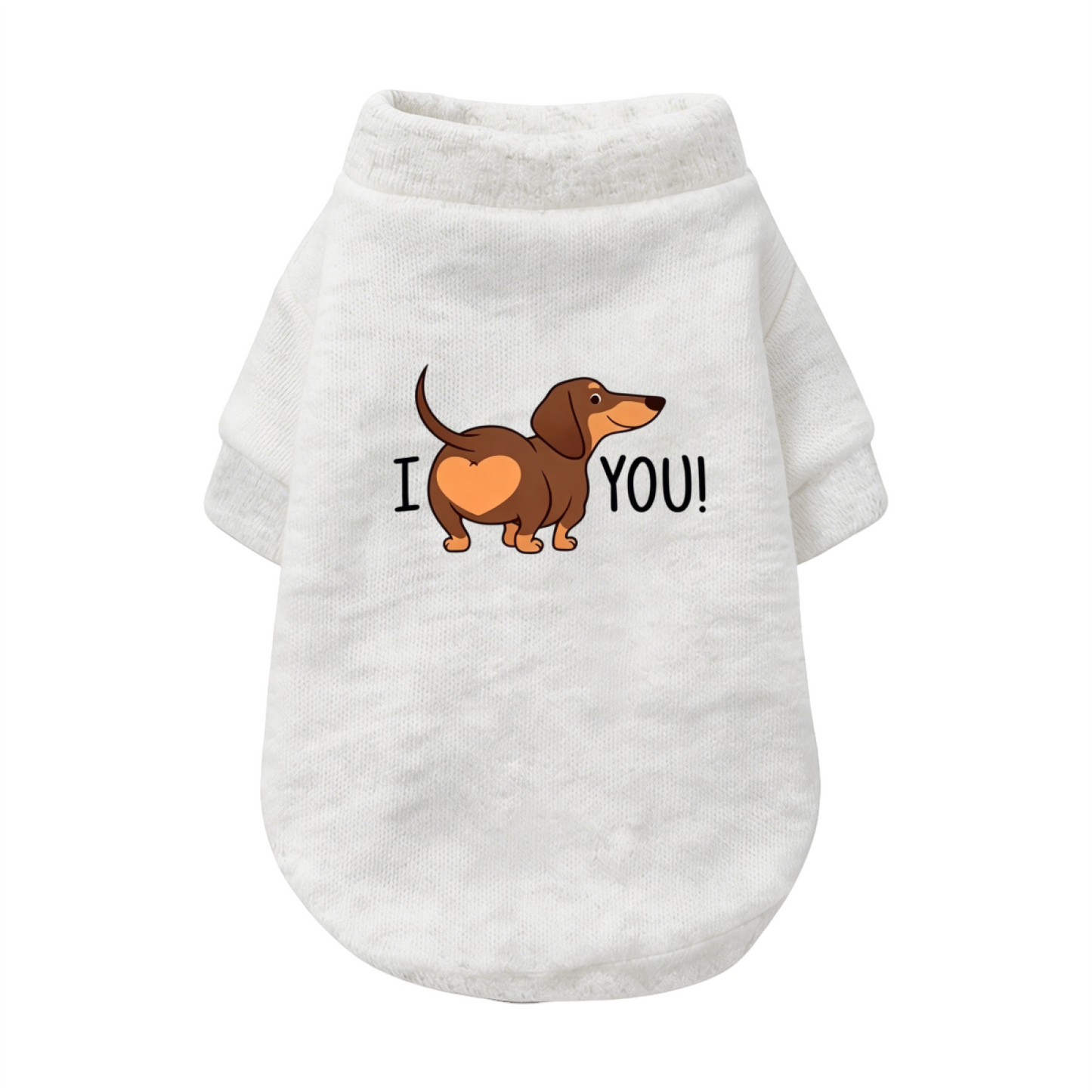 I Love You Cute Dachshund Grey Puppy Top