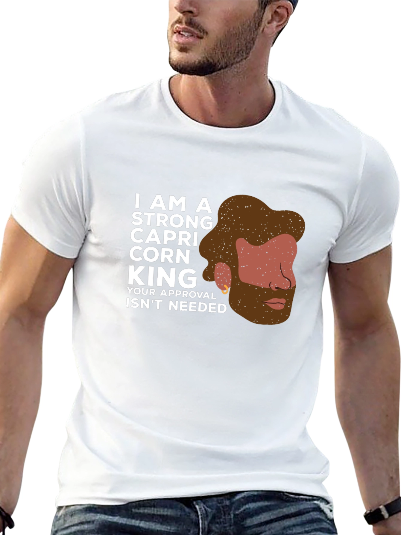 Strong Capricorn King Black T-Shirt