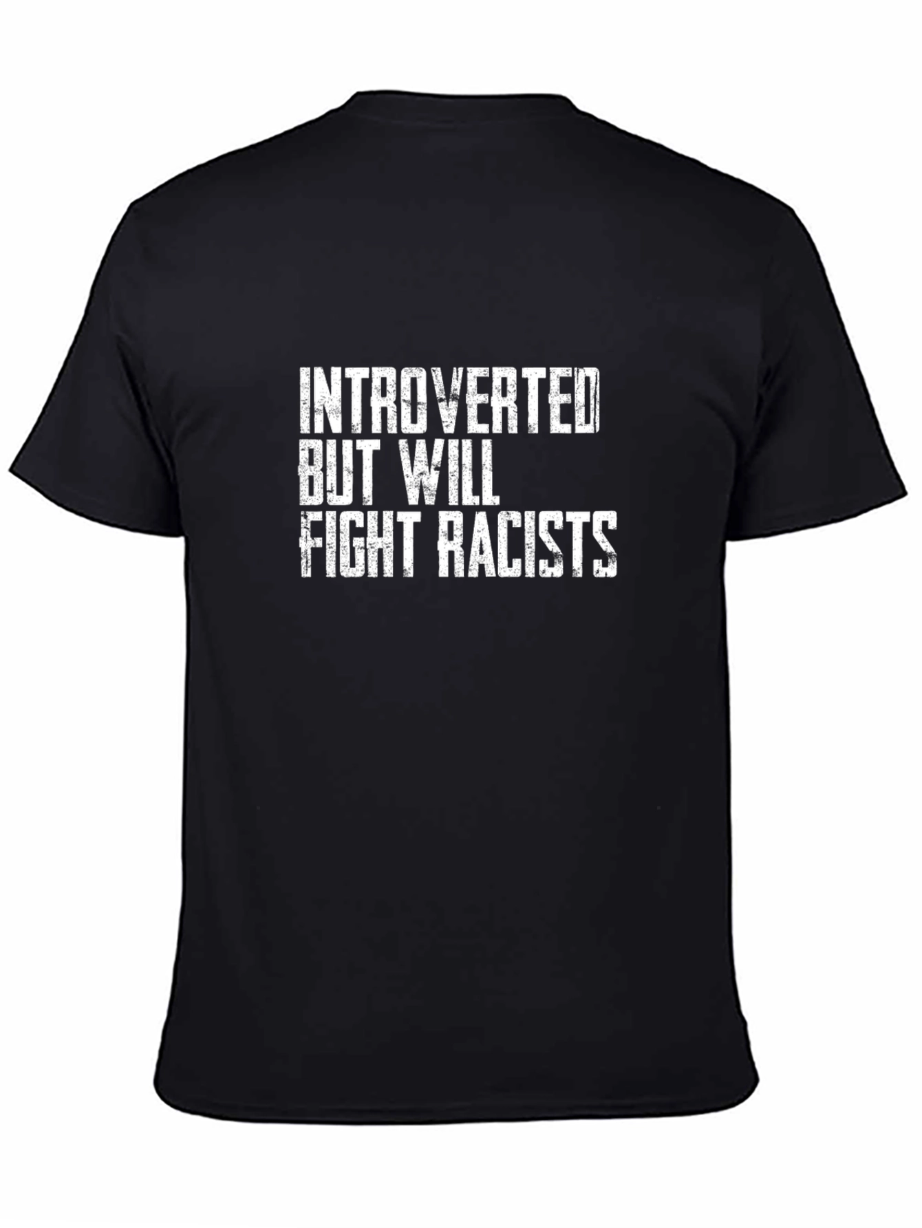 Introverted But Will Fight Racists Graphic Tee