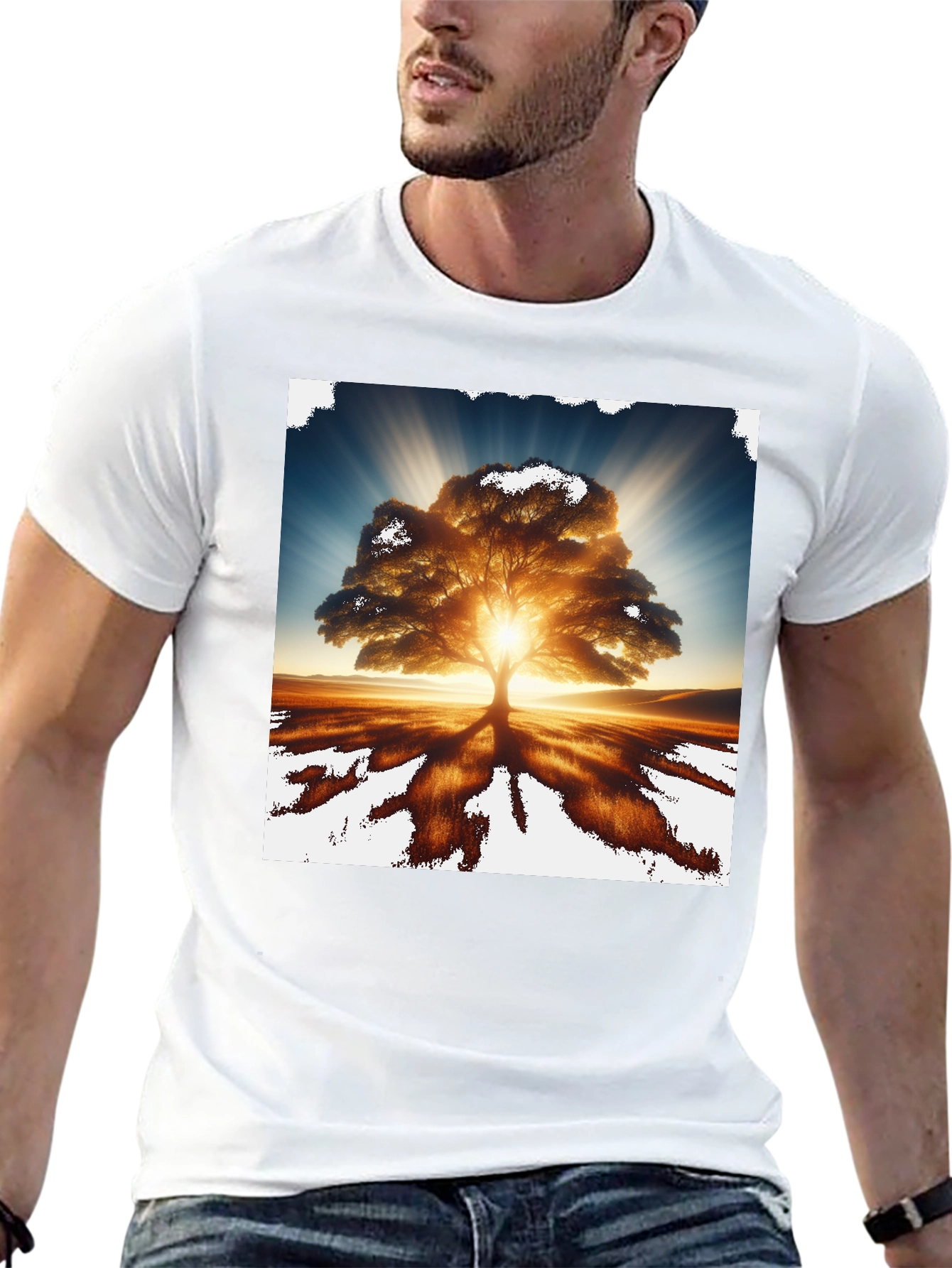 Radiant Tree Graphic Tee - Nature Inspired Design