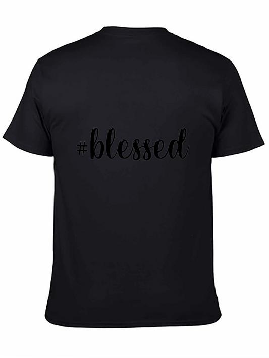 #blessed Black T-Shirt Casual Graphic Tee