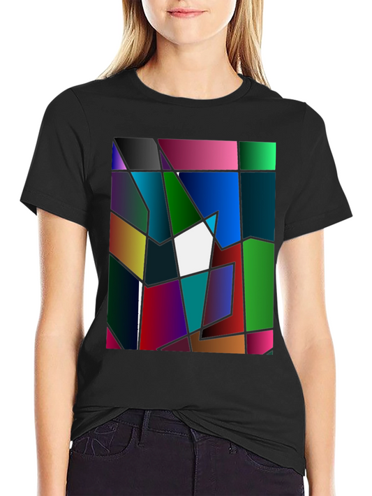 Abstract Geometric Graphic Tee - Bold Art T-Shirt