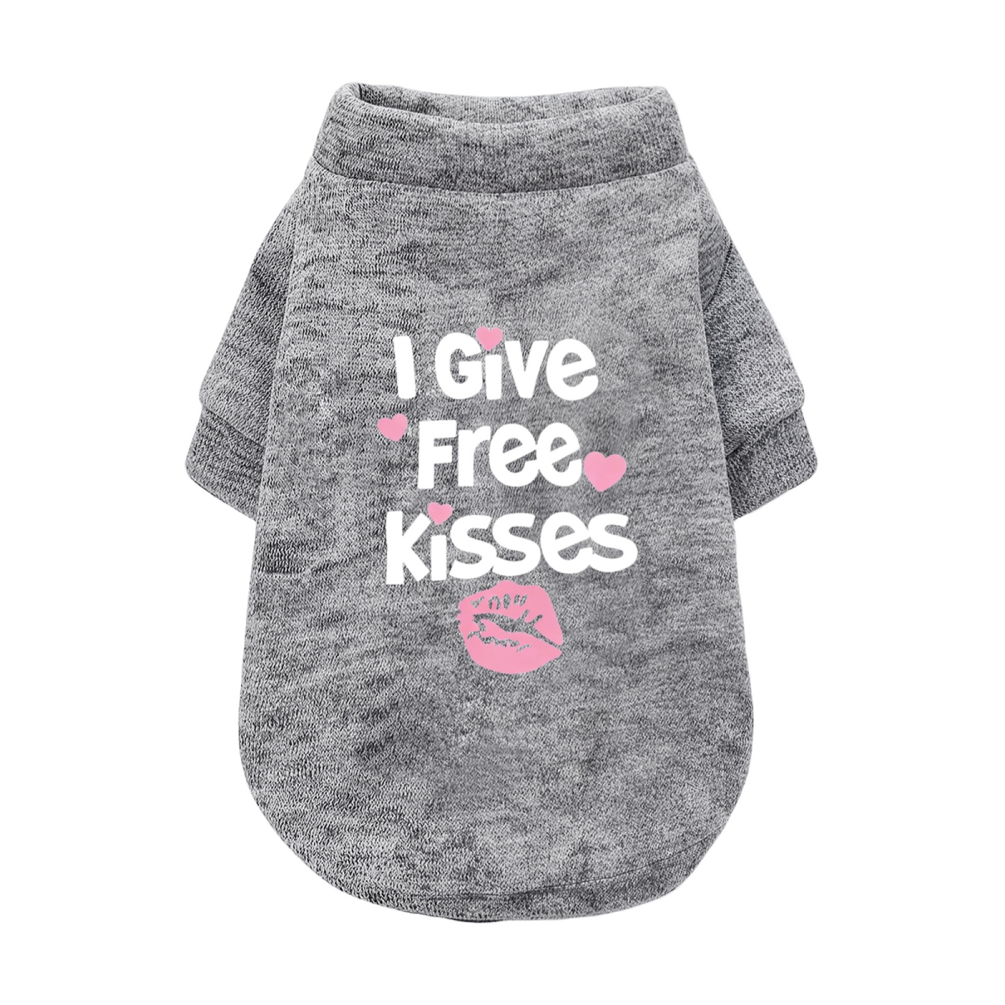 I Give Free Kisses Cute Print Pet Cardigan Sweater