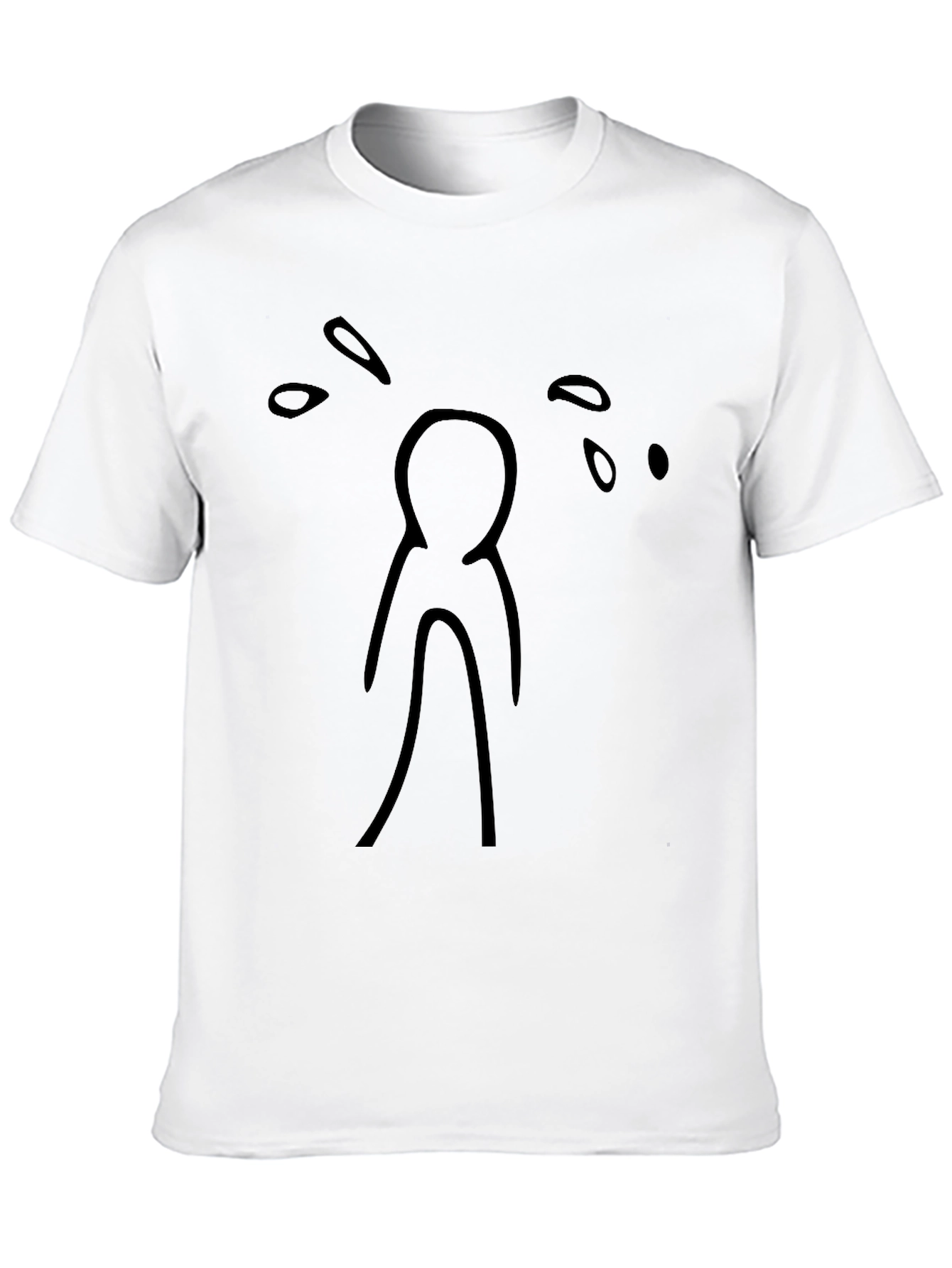 Sad Stick Figure Crying T-Shirt