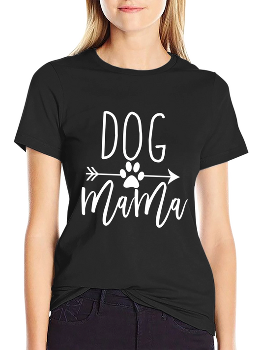 Dog Mama T-Shirt Cute Paw Print Graphic Tee