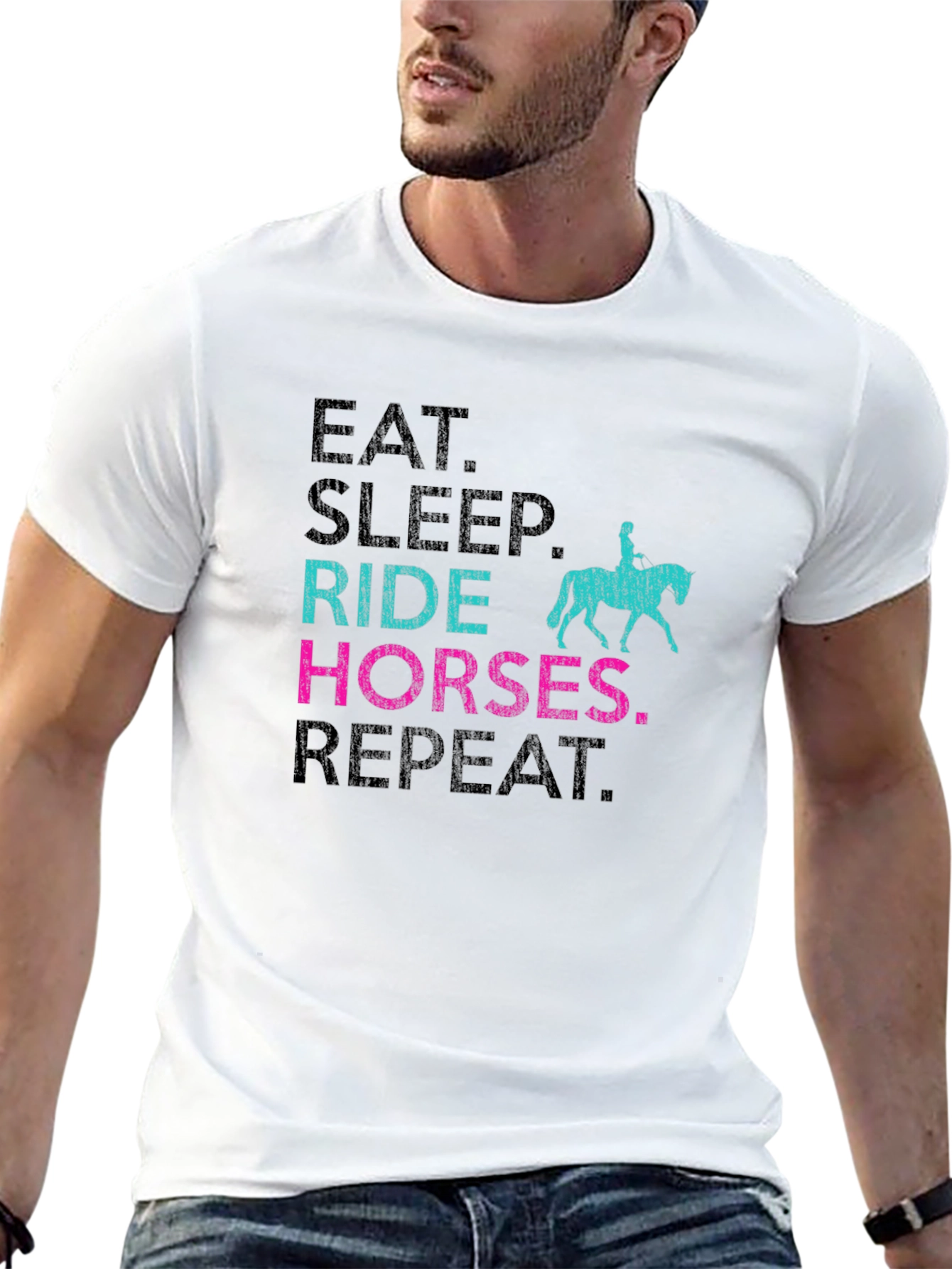 Eat Sleep Ride Horses Repeat T-Shirt