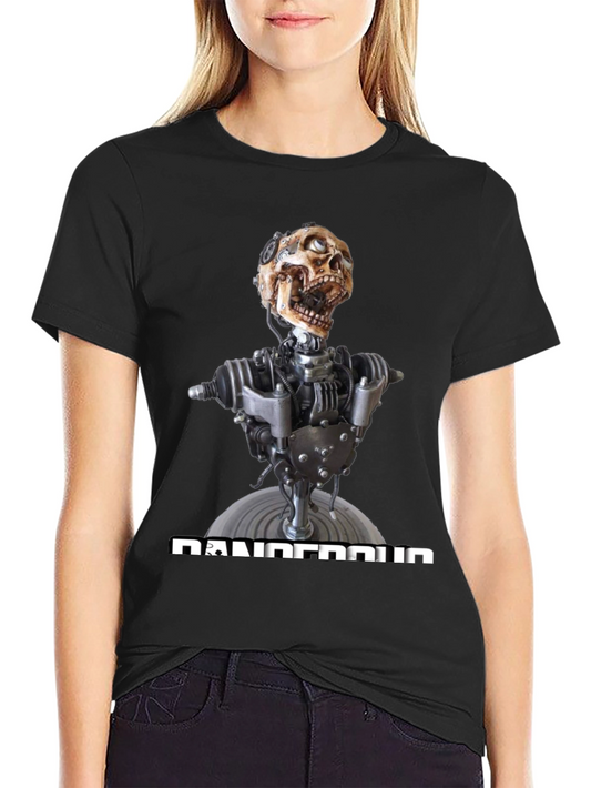 Dangerous Robot Skull Graphic Tee